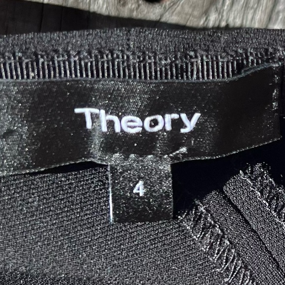 🌻Theory "Admiral Crepe" substantia Black Flare Pants Size 4 - Picture 11 of 12